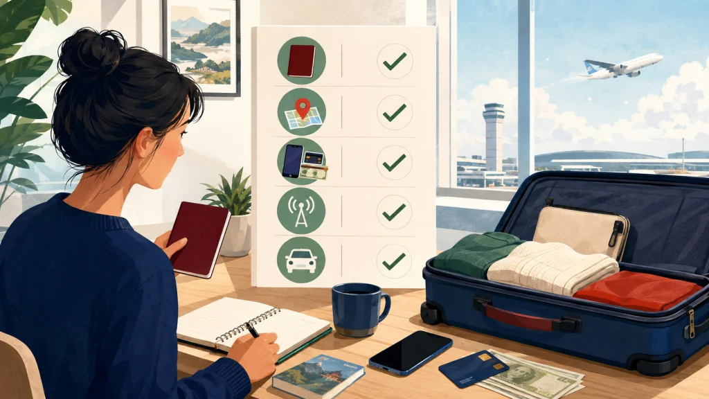 First-time traveler completing a pre-departure checklist for a trip to China